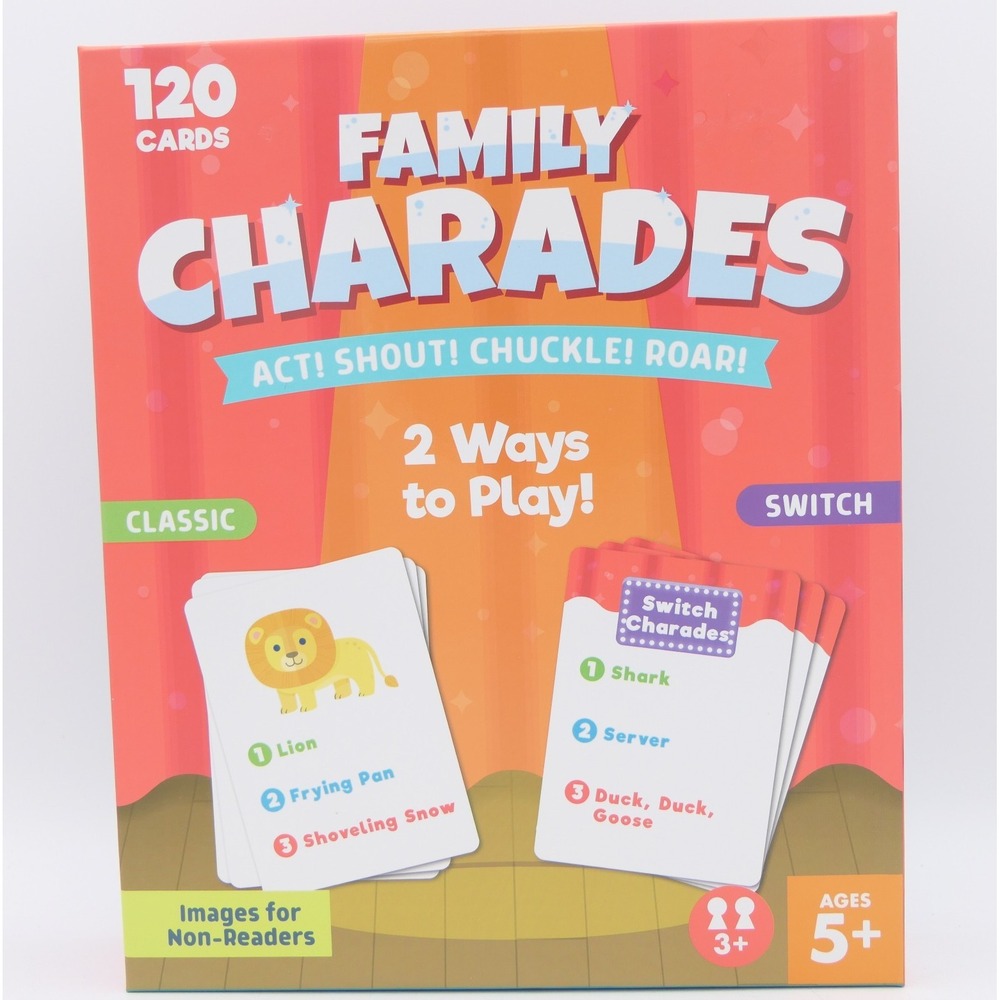 Chuckle & Roar Family Charades Card Game 2 Ways to Play Classic & Switch Ages 5+
